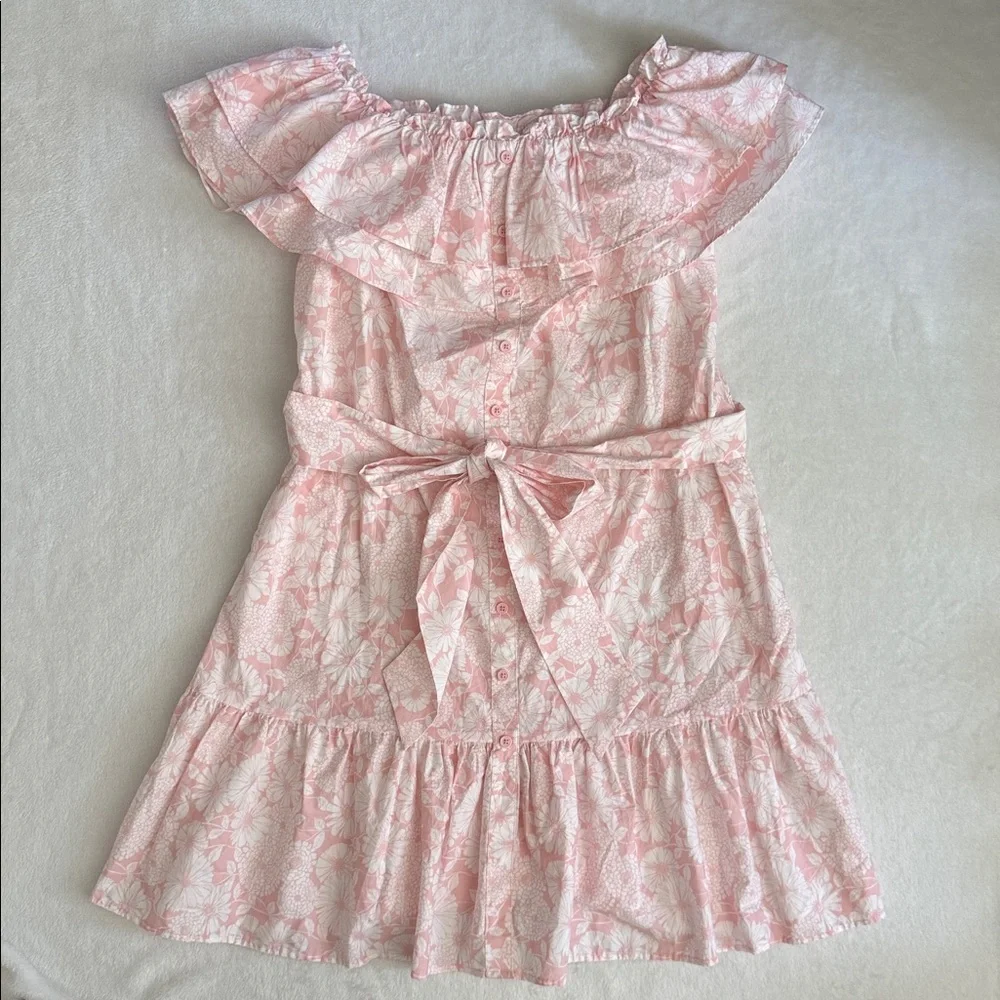 {NWT} Lisa Marie Fernandez x Target | Ruffle Off The Shoulder Floral Print Dress - Picture 15 of 16